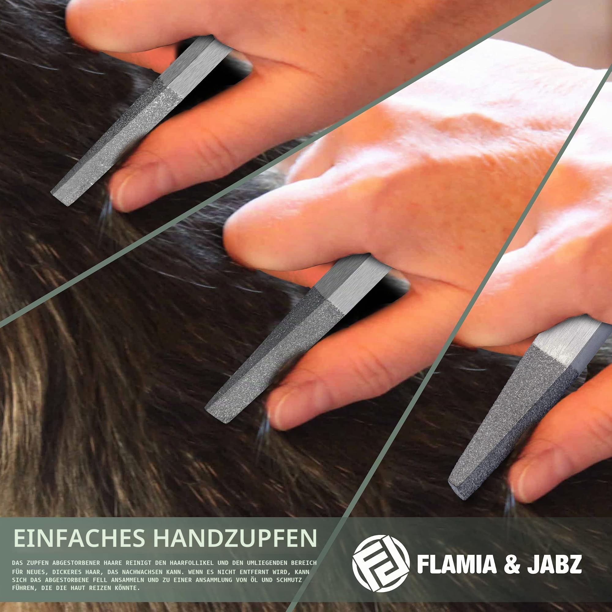 FLAMIA & JABZ Metallsteine und Nagelfeile für Hunde, Katzen und Haustiere, 3 Stück