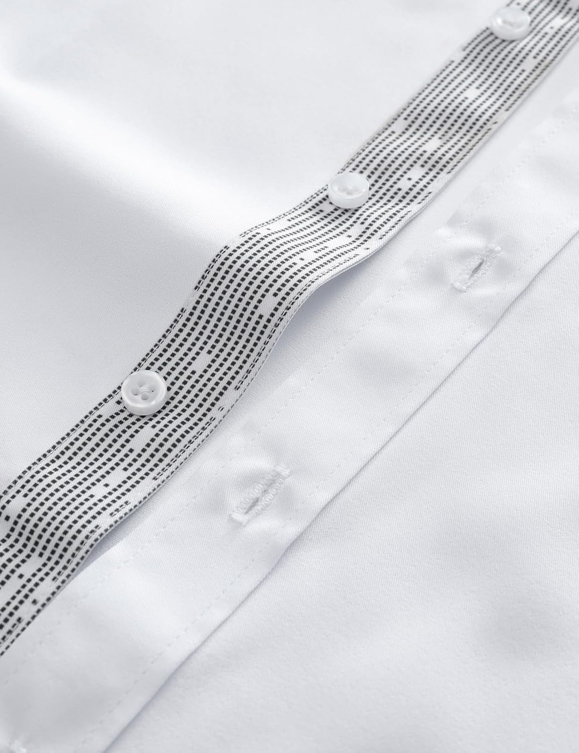 JOGAL Men's Dress Shirts Regular Fit Long Sleeve Stretch Business Wedding Button Down Shirts - Image 5