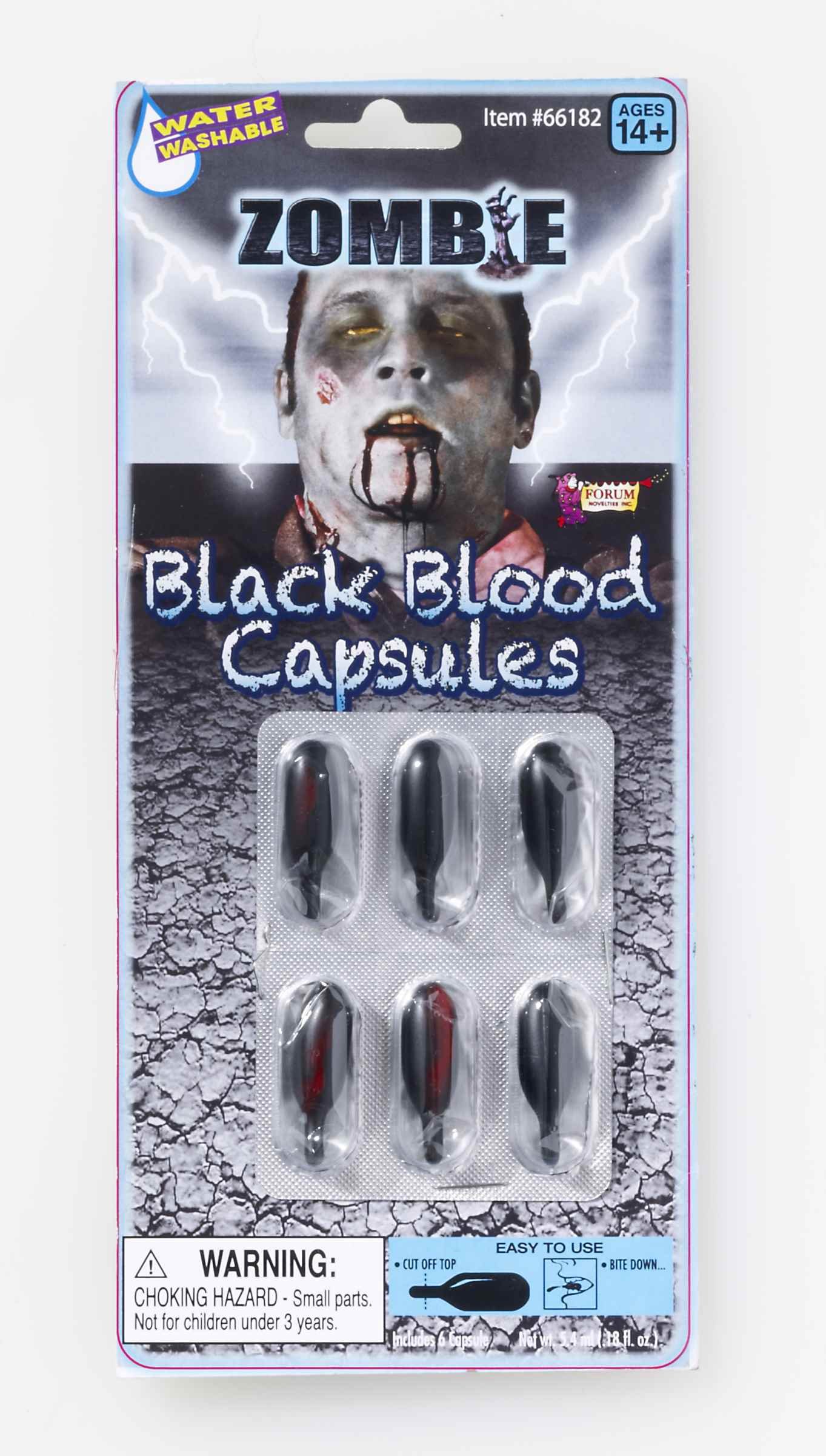 Rubie's Forum Novelties Zombie Black Blood Capsules