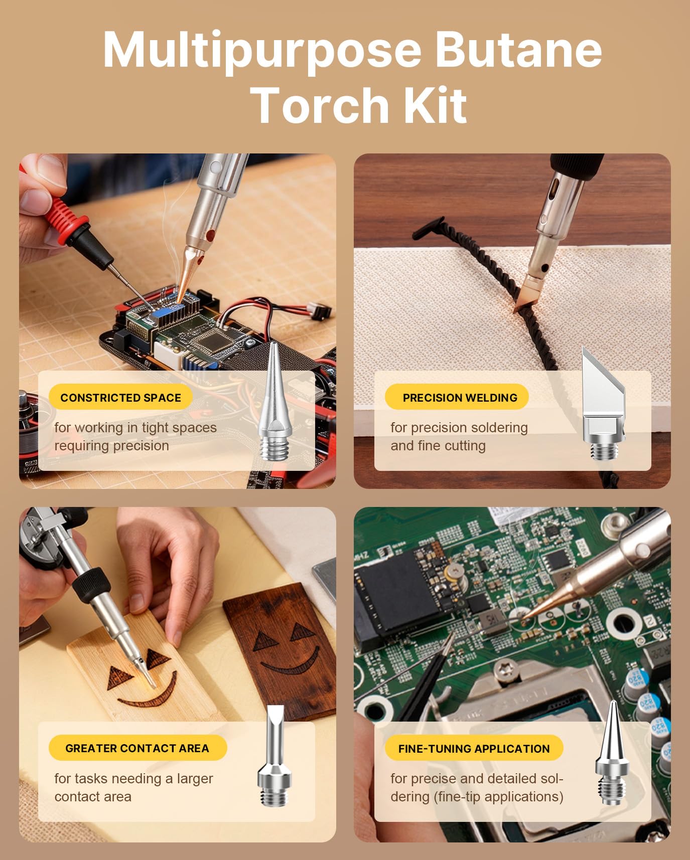 RAVS Butane Soldering Iron Kit - 14 Piece Torch -6 RAVS Butane Soldering Iron Kit - 14 Piece Torch -6
