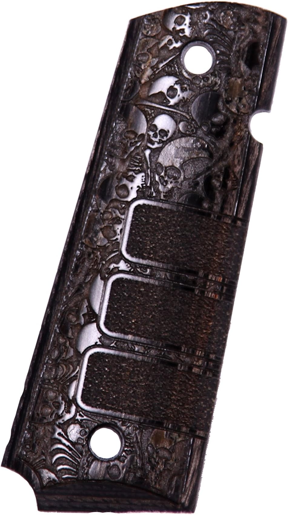 TimberSmith 1911 Skulls Pistol Grip, Silver/Black