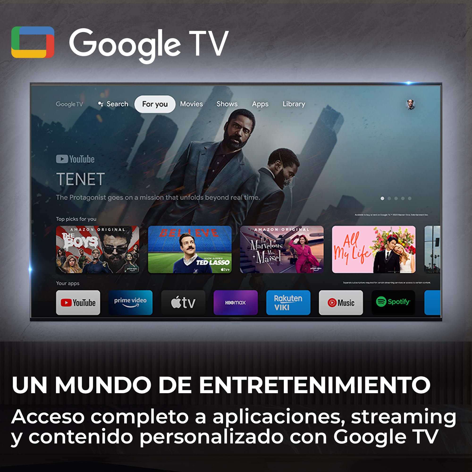 Haier K85 4K UHD 55" H55K85GUX, Smart TV con Google TV, Chromecast, Dolby Audio, HDR10, MEMC, AI Picture Quality, Bluetooth 5.1, Gaming Accelerator 120Hz, USB 2.0 x 2, DBX TV, HDMI 2.1 x 4 [2026]