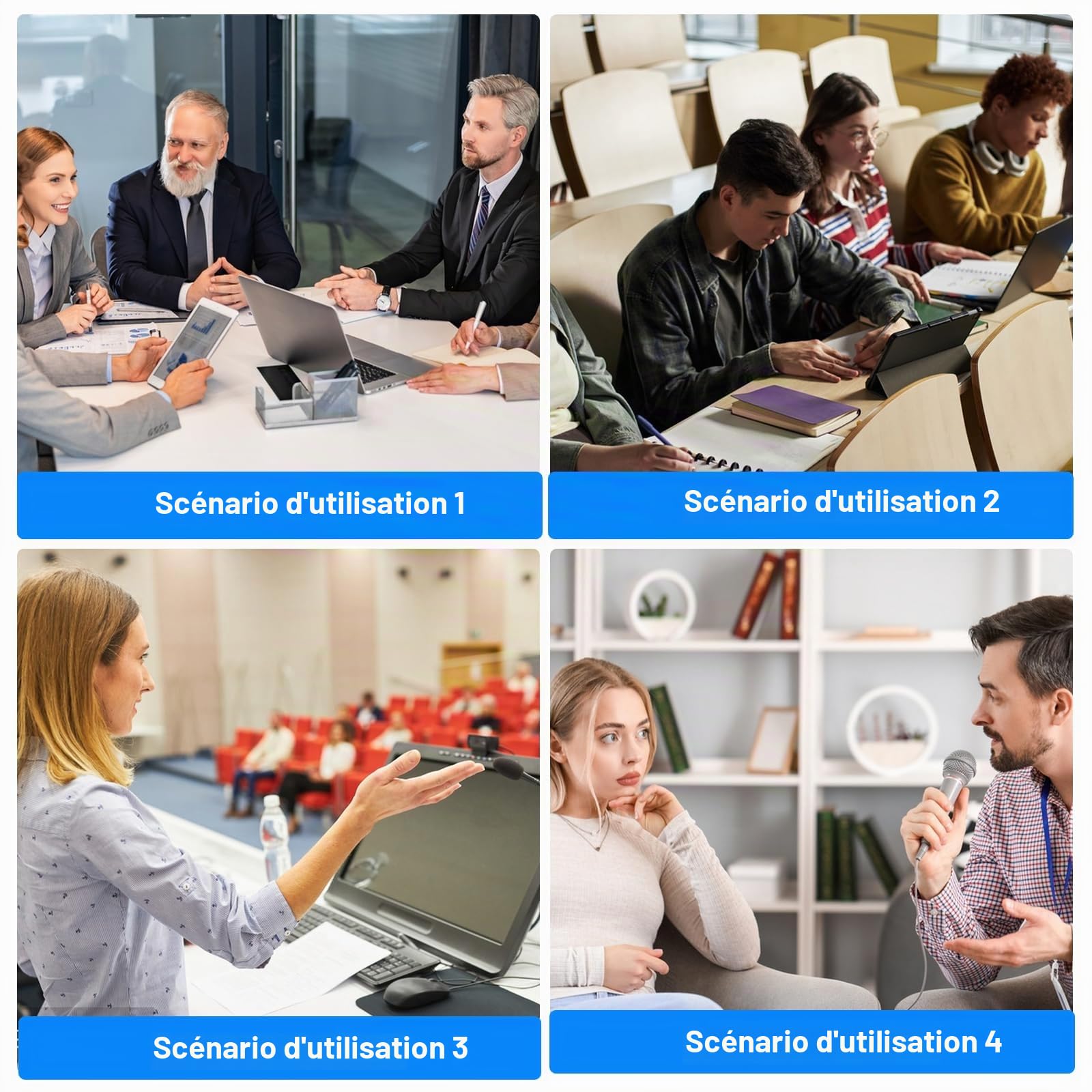 Dictaphone numérique 64 Go - Enregistreur vocal avec lecture - Enregistreur vocal portable USB-C - Mini enregistreur vocal numérique - Pour travail, étude, réunion, interviews