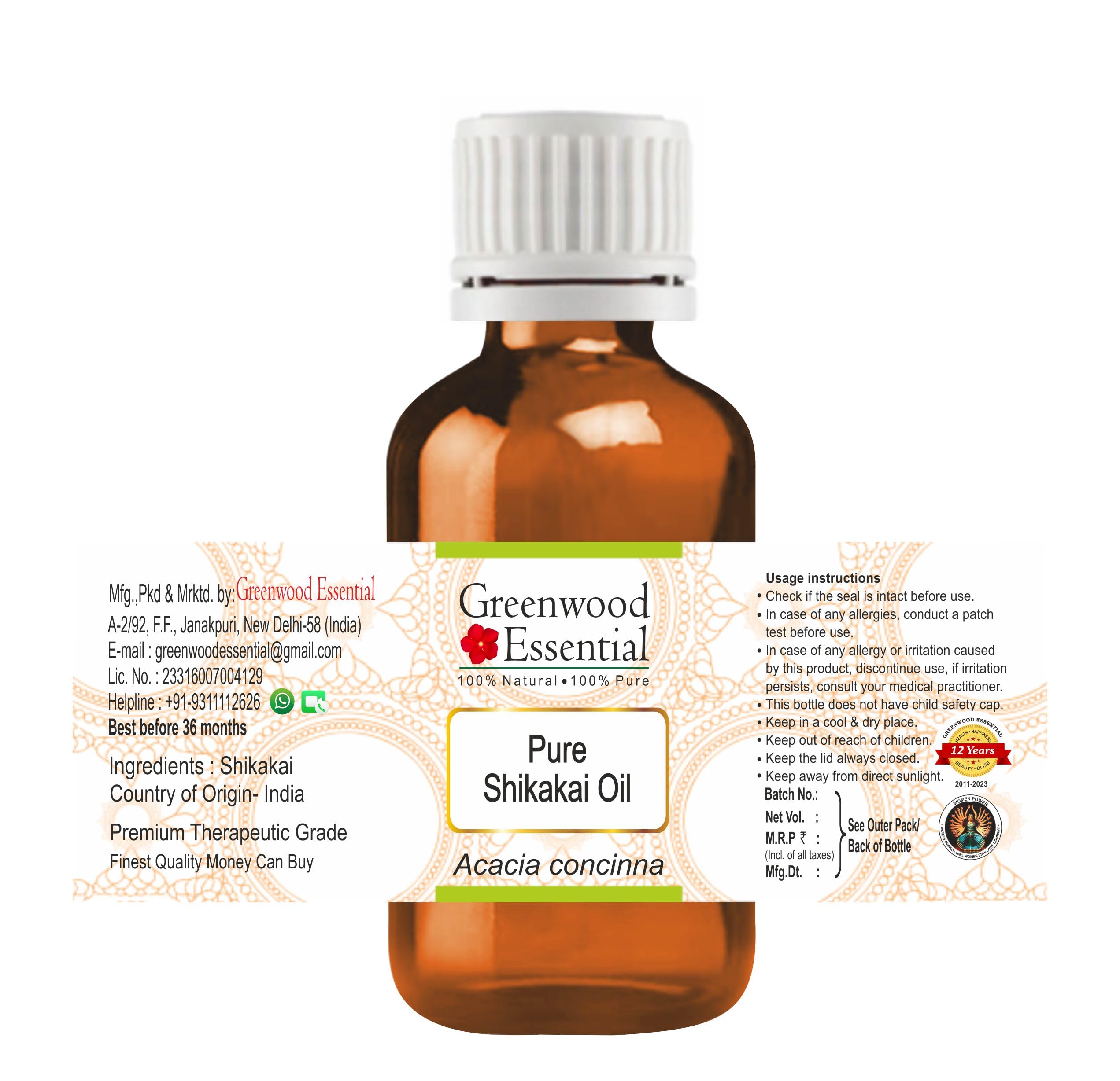 Greenwood Essential Pure Shikakai oil (Acacia concinna) Natural Therapeutic Grade 5ml (0.16 oz)