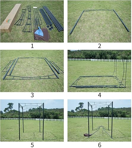 Miniatura 7 de Gazebo para parrilla de 2 niveles para barbacoa, toldo para barbacoa y tienda de campaña para patio al aire libre (96 pulgadas de largo x 60