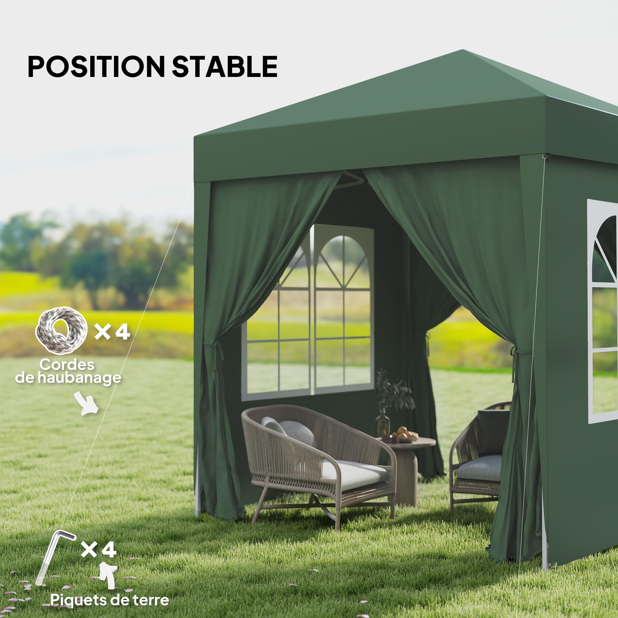 Outsunny 3 X 3 M Pop-up Paviljoen, Hoogteverstelbaar Tuinpaviljoen, Met Rolkoffer, Voor Tuin Terras Metaal Stof Lichtgrijs~1sfqcmrc9ug00