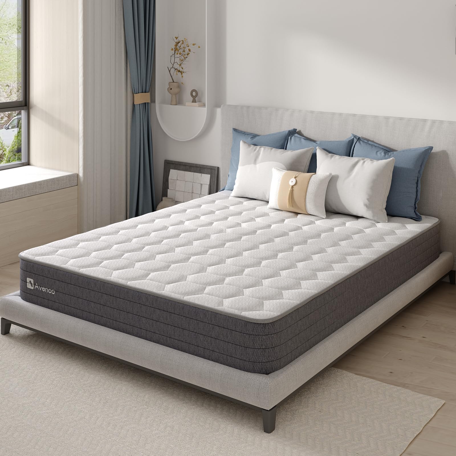 Amazon｜Avenco マットレス ダブル やや硬い ベッド マットレス 高反発 極厚23cm 3ゾーン・7層構造 ポケットコイル ダブル