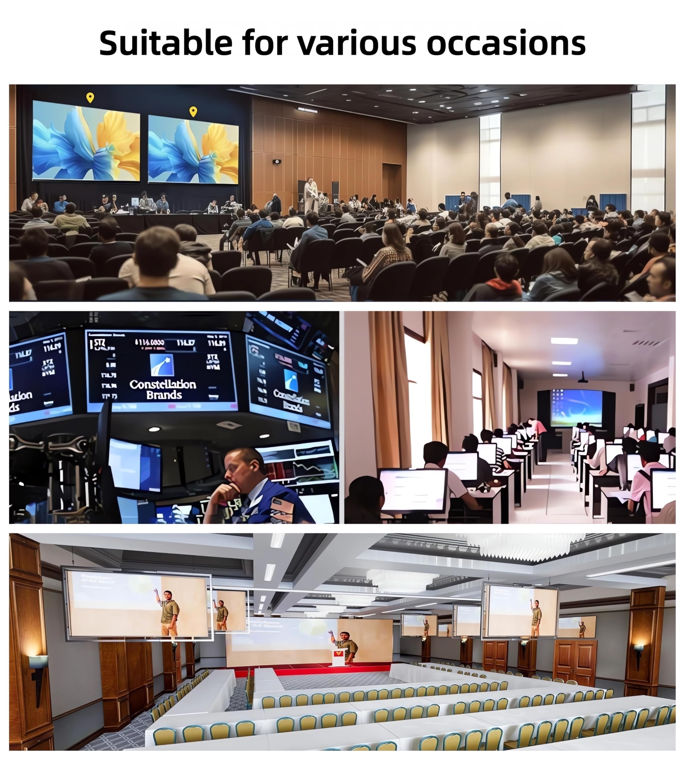 Divisor HDMI 1 en 8 salidas, 4K30Hz 8 puertos HDMI divisor para múltiples salidas de monitores 4Kx2K @30Hz y 3D, divisores HDMI para oficina, proyector, HDTV, copia/espejo
