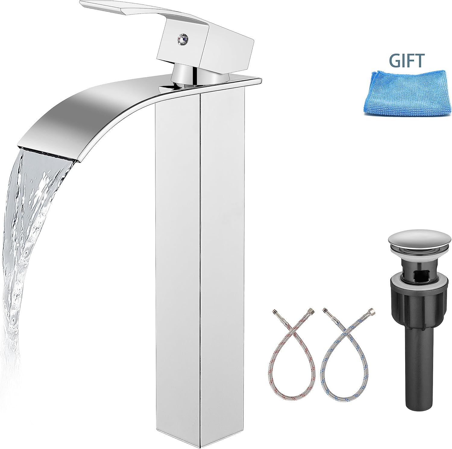 Kraus 16 1/2-Inch Copper Brown Bathroom Vessel Sink And Arlo Faucet Combo Set With Pop-Up Drain Spot Free Brushed Nickel - View #2