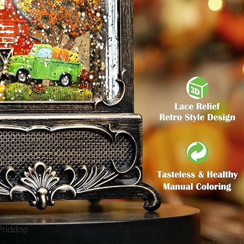 Miniatura 7 de Farol de Globo de Nieve de Otoño Decoraciones de Otoño para el Hogar Acción de Gracias Cosecha de Otoño Decoración de Otoño Globos de Nieve