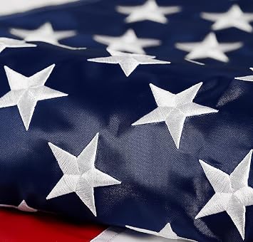 American Flag 3x5 ft,Heavy Duty Nylon for Outdoor UV Protection US Flag | 100% Heavy Duty Nylon UV Protection Premium Embroidered Stars Sewn Stripes Brass Grommets Long Lasting 3x5 US Flag