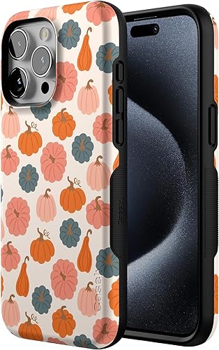 Vista 1278 de Casely Funda para iPhone 15 Pro Max Jardín Secreto Flores mixtas Funda atrevida Compatible con MagSafe y botón de acción Secret Garden