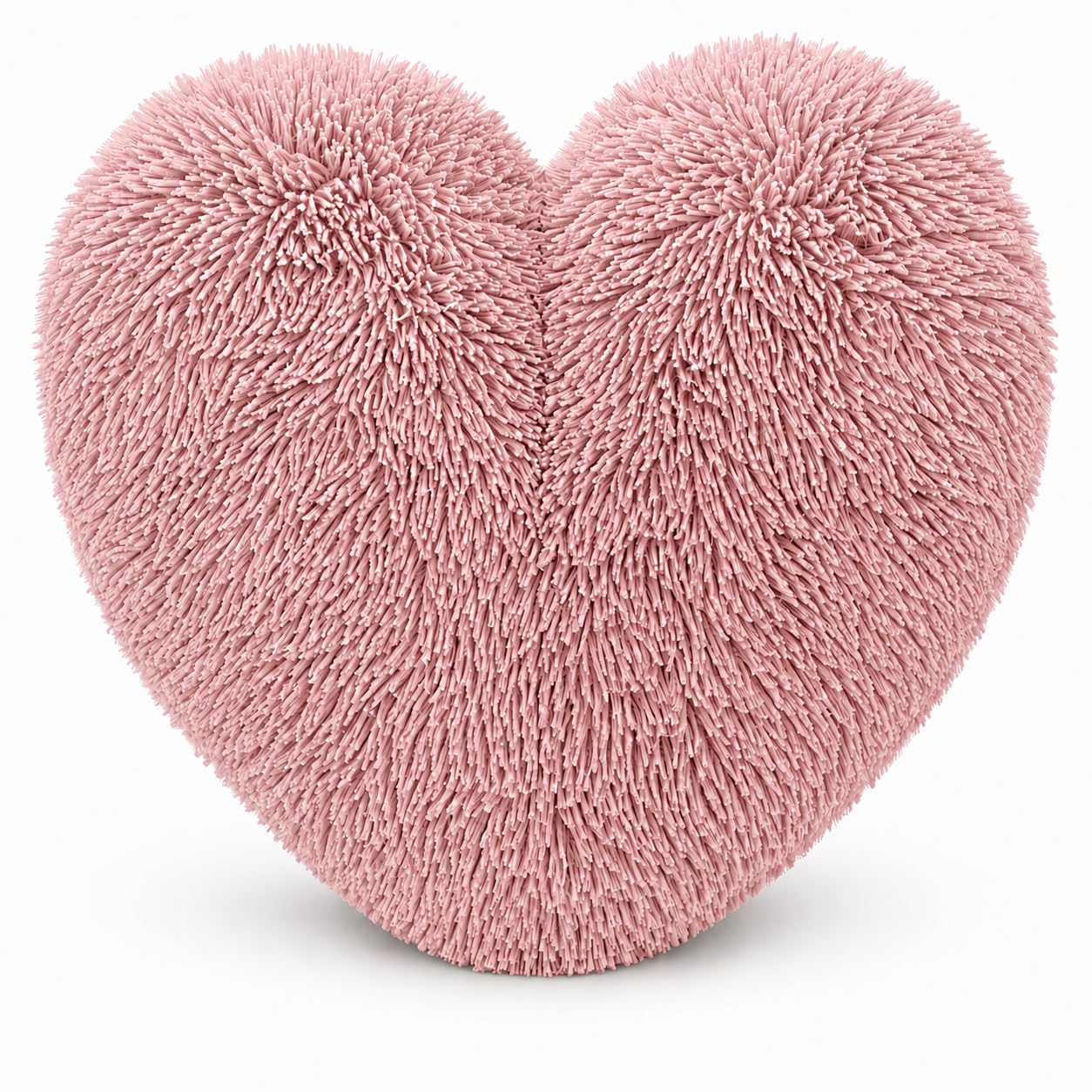 Nightzone Blush Pink Teddy Cuddles Heart Shape 3D Fleece Filled Cushion Soft Comfortable Warm & Cozy Home Decor Size 38Cm 100% Polyester Teddy Heart (Blush Pink)