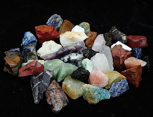 Crocon 1 libra, piedras naturales crudas a granel, piedras preciosas crudas, para pulir, cabina, minería, equilibrio de chakras, reiki y curación de