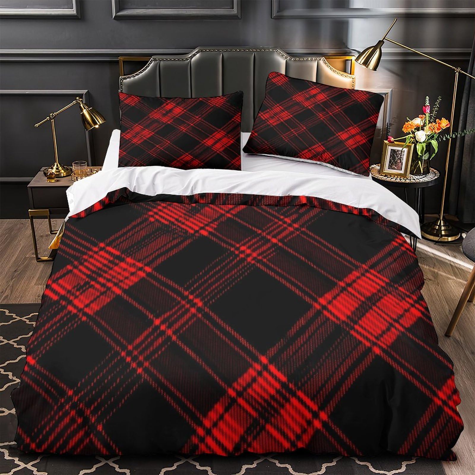 Parure de lit 3D effet ultra douce avec housse de couette zippée 140x200