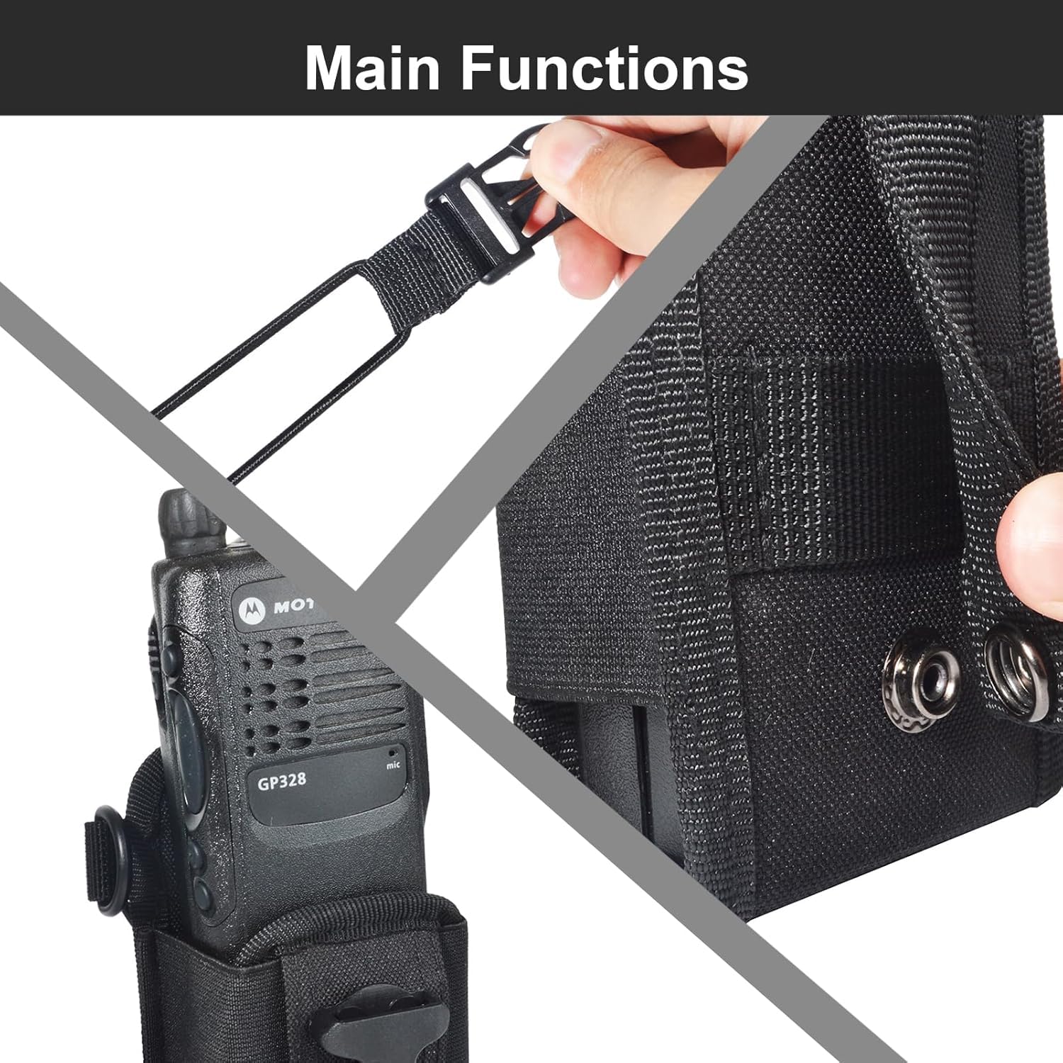 Regolabile Fascia Spalla Riflettente Clip Cavo Microfono Bande Custodie Radio Fotocamere DSLR Borse Pesca Cassette Attrezzi