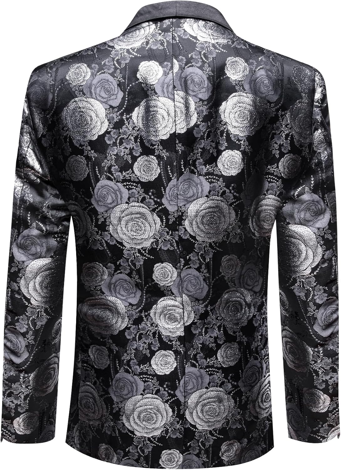 Barry. Wang Men's Sport Coats & Blazers Flower Suit Jacket 1 Button Paisley Tuxedo Mardi Gras Carnival Parade Gift - Image 6