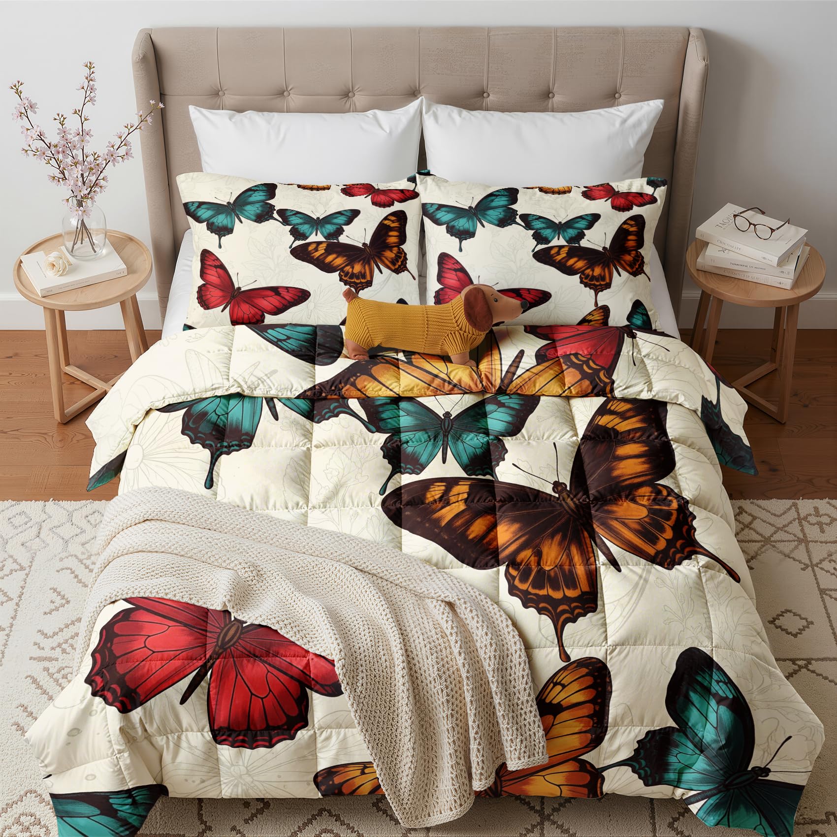 GEDAEUBA Butterfly Coverless Duvet King Size 10.5 Tog
