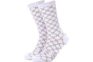 Mens White Dress Socks 9-12 Parttern Colorful Novelty Anti Odor Quick Dry Combed Cotton