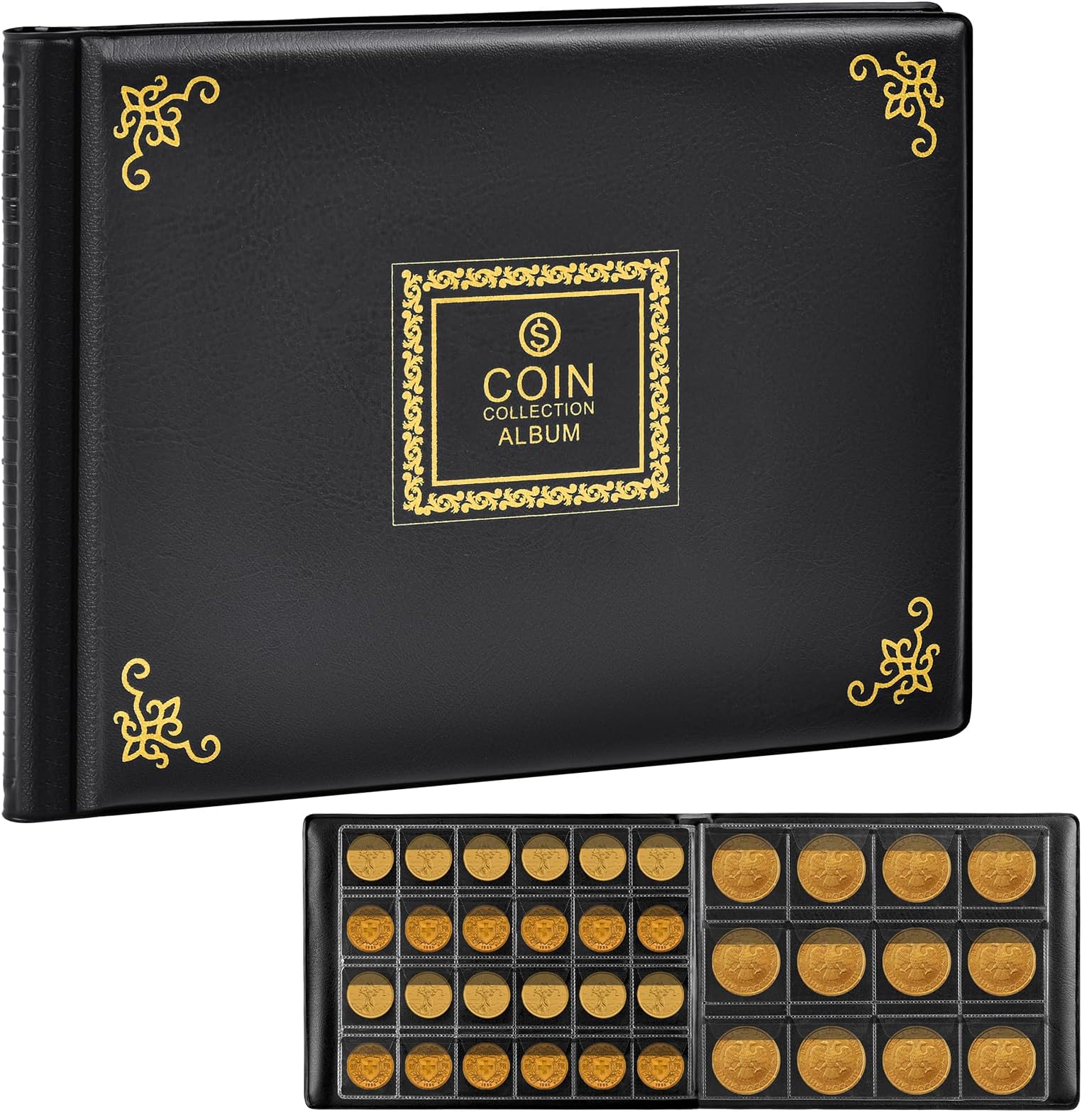 300-Pocket Coin Collection Album for Coins up to 38mm