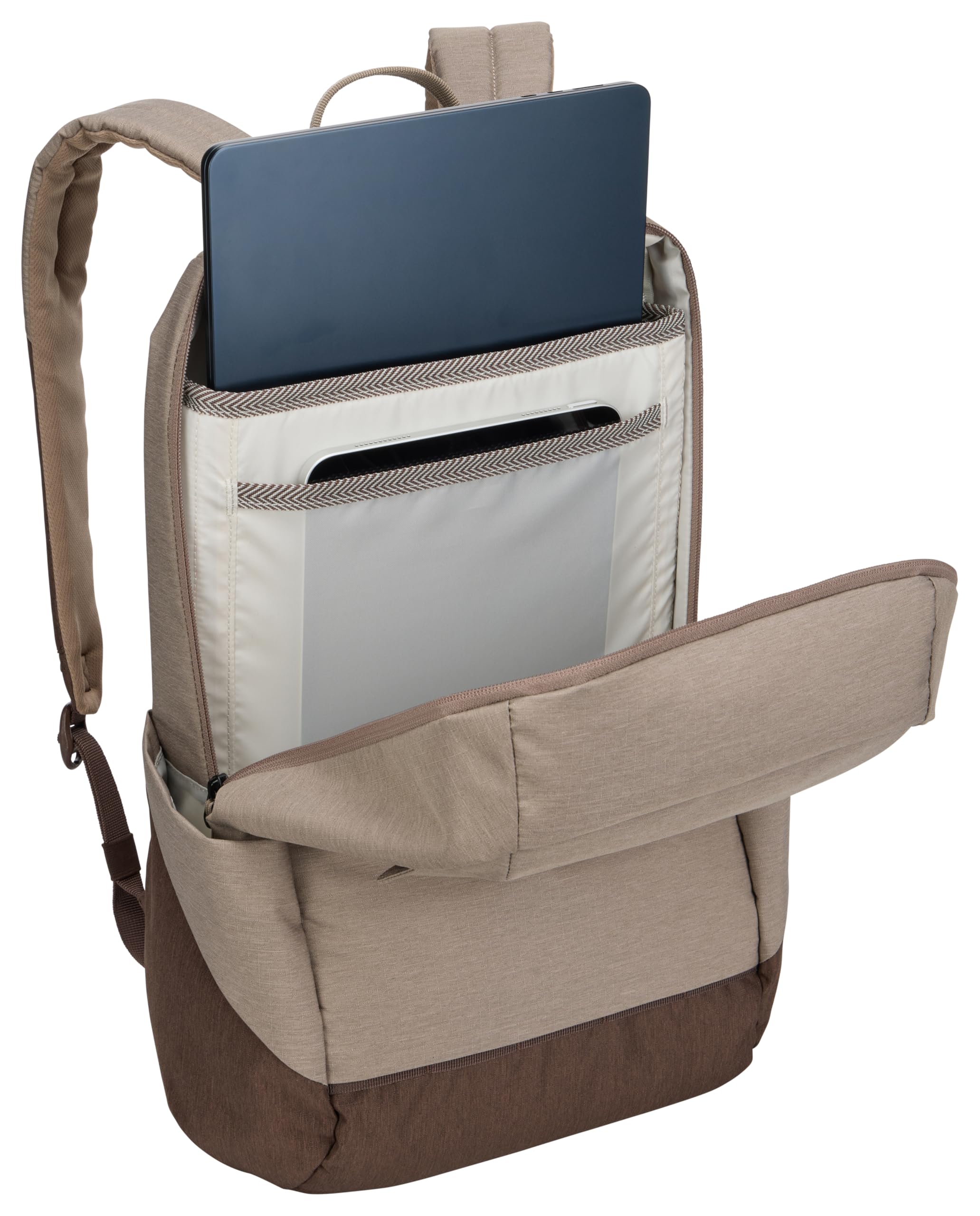 Thule Lithos - Mochila de 20 L, bolsillo acolchado para portátil de 16”, organizador de bolsillo frontal, compartimento de almacenamiento grande, bolsillo lateral para botellas