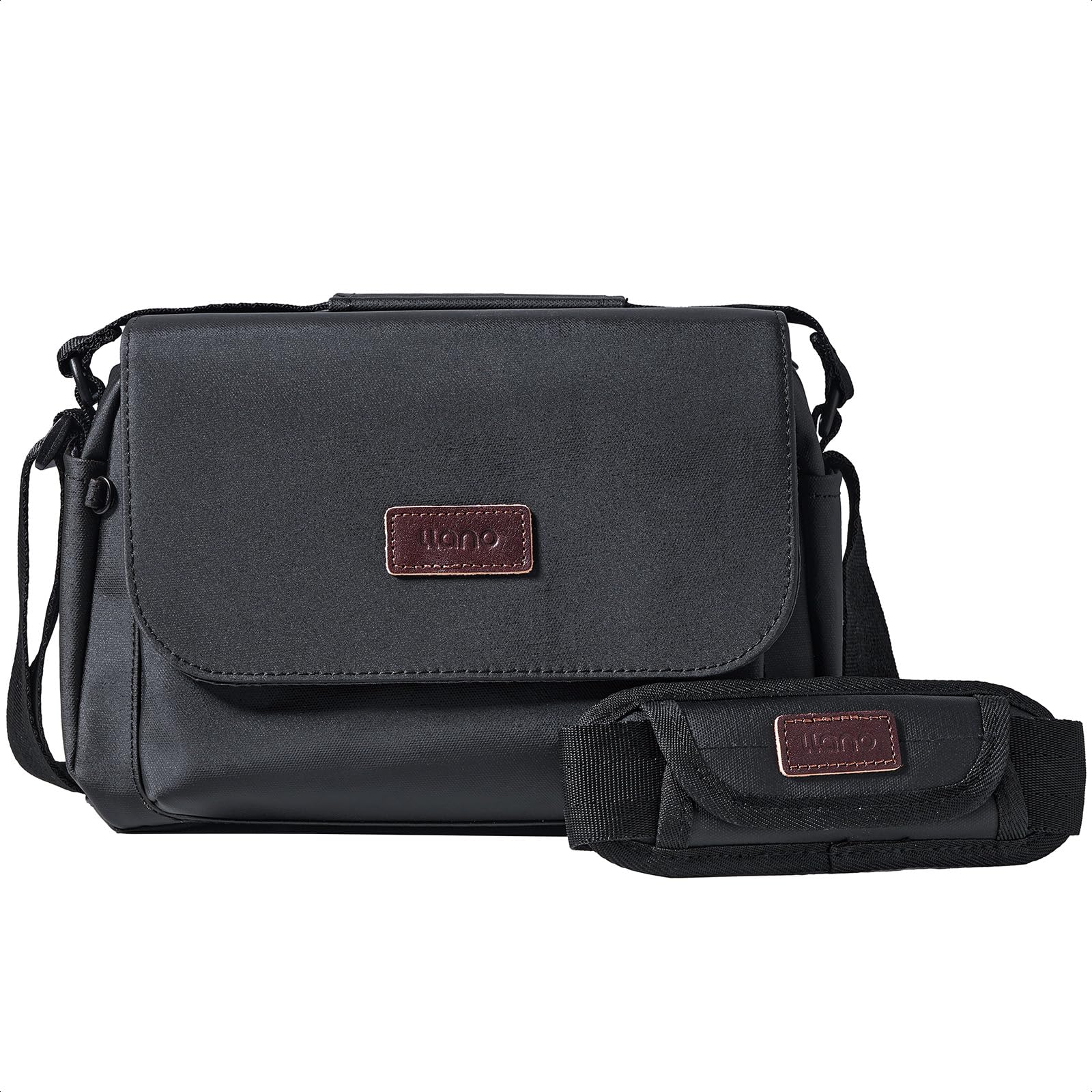 llano カメラバッグ ショルダー 一眼レフ＆ミラーレス1本対応 3L 耐衝撃・防水・防塵機能 クッション性&仕切り調整 手提げ・肩掛け両用 カメラバッテリー/USB充電器/SDカード収納 軽量 ブラック 旅行・Vlog撮影に最適なカメラマン・Vlogger向けカメラバッグ おしゃれ S2シリーズ