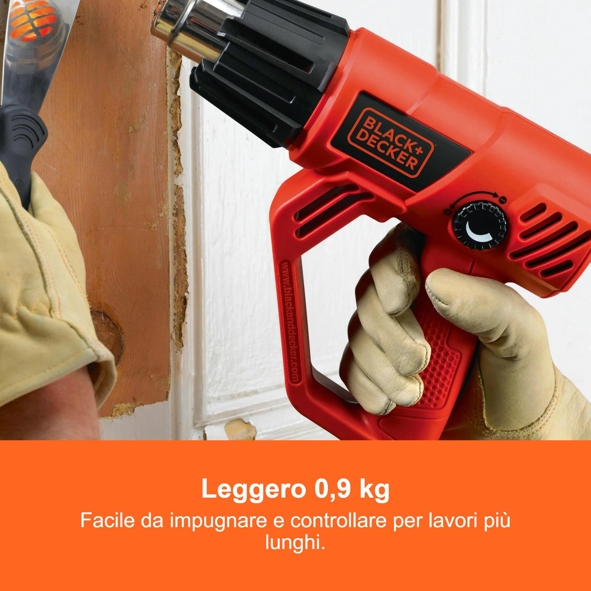 BLACK+DECKER Pistola termica da 2000W con controllo variabile della temperatura, KX2001-QS