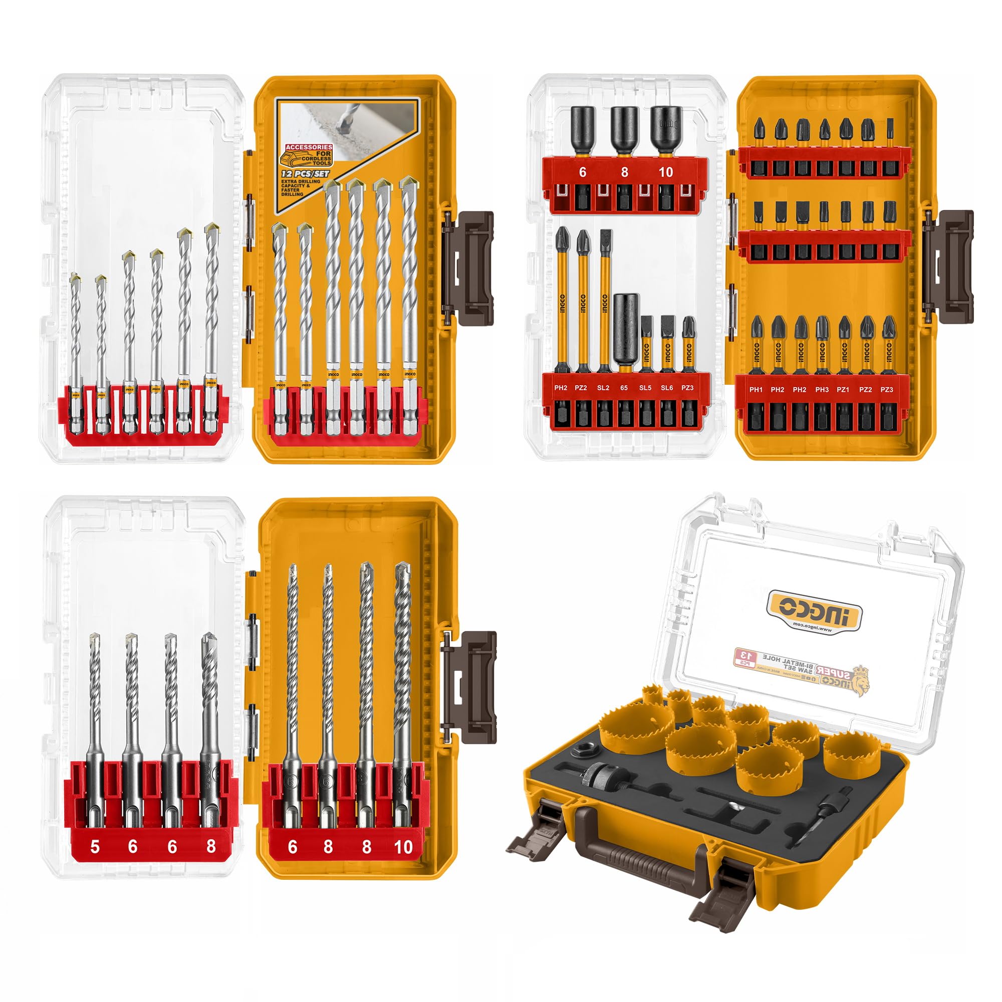 INGCO Accessories Combo Set Drill Bit Set COS26068-image-33