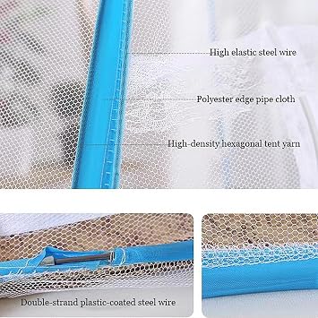 Foldable Mosquito Net Tent for Bed - Portable Double Door with Mesh Bottom Tent - Prevent Mosquito Net for Bedroom,A,1.5 * 2M