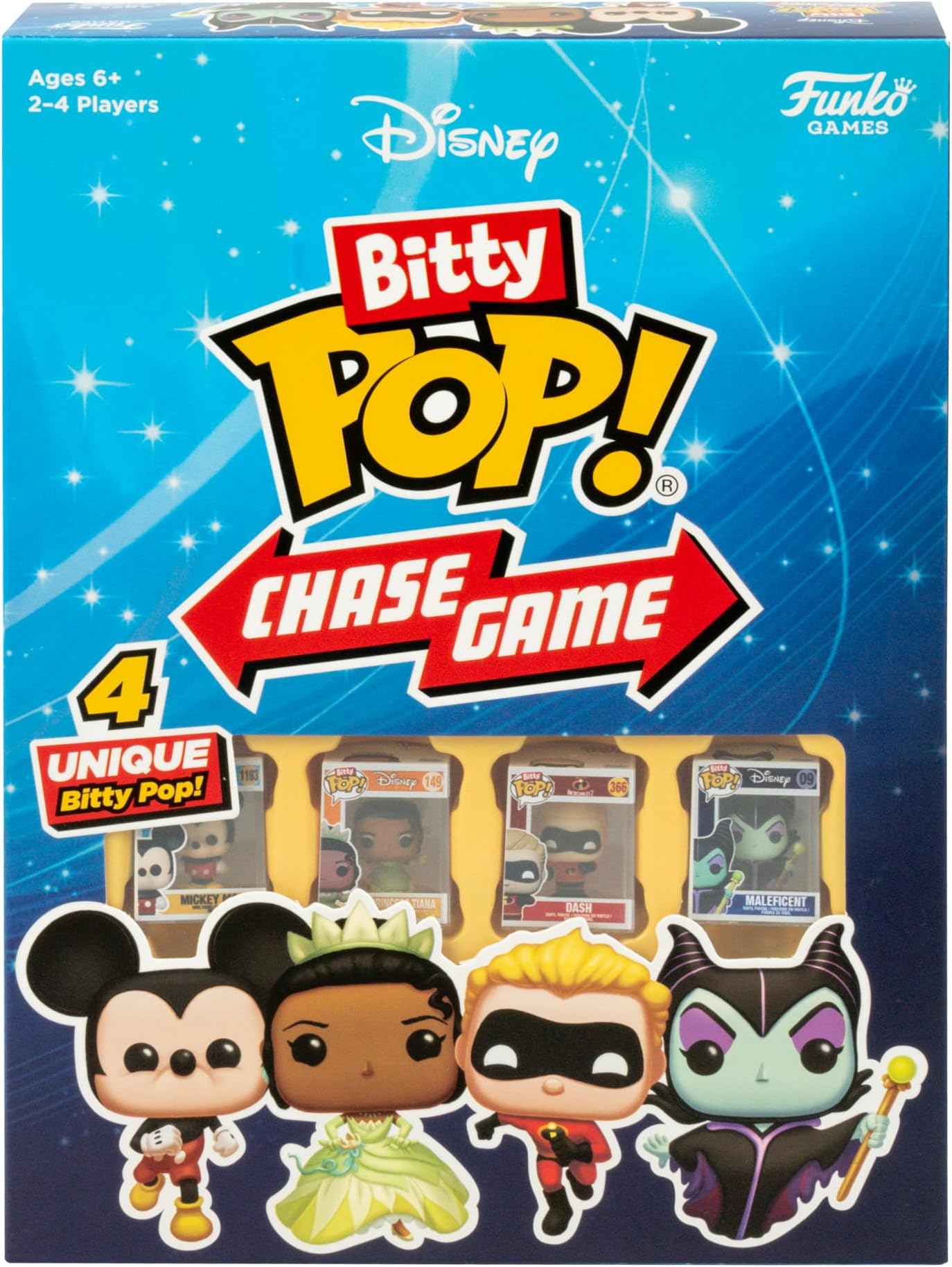 Bitty Pop! Chase Game Disney | Easy to Learn, Fast-Paced Gameplay Features Disney Bitty Pop! Figures | 2-4 Players, Ages 6+