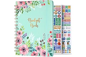 Budget Planner - Monthly Bill Organizer with Pockets, 8.3" x 6.2"