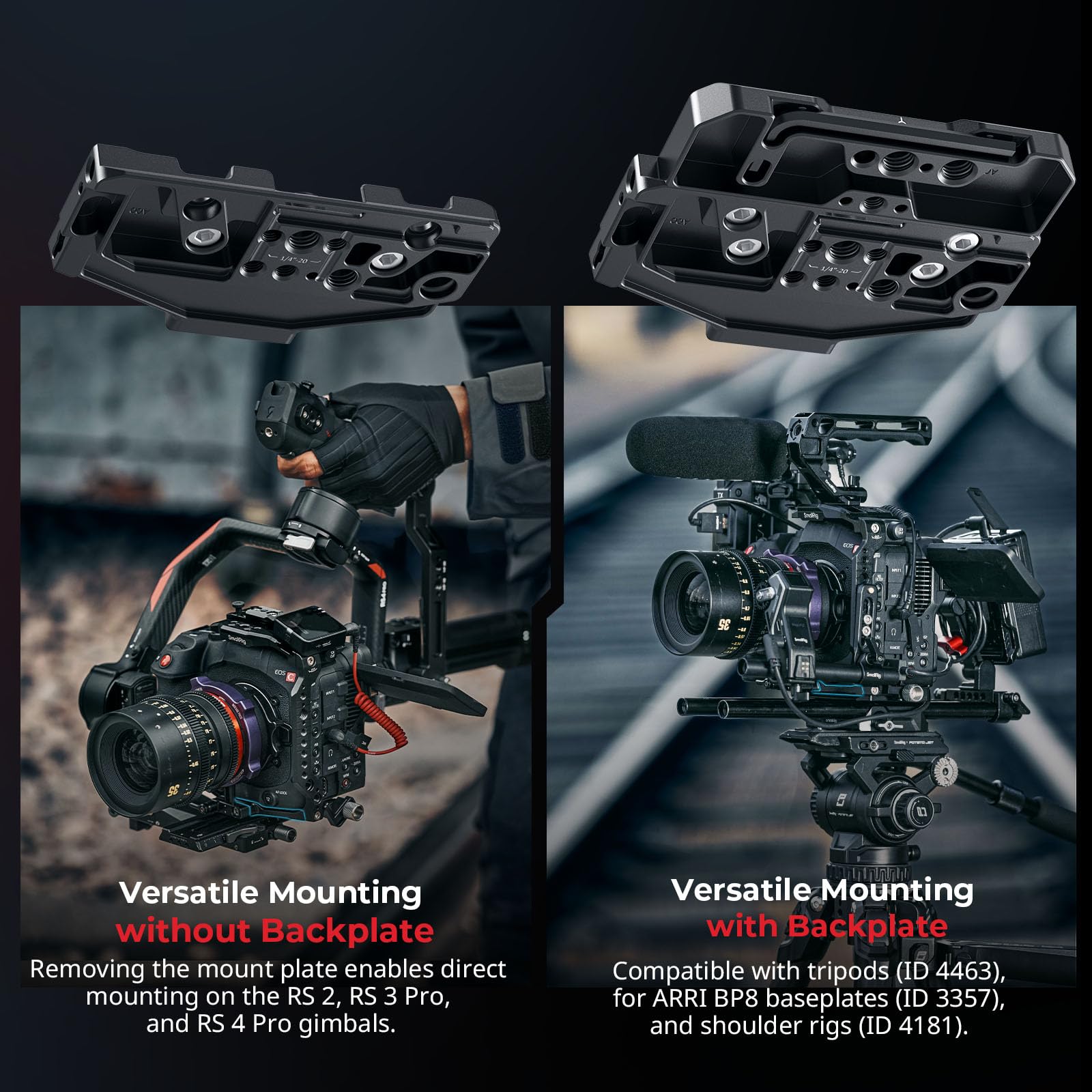 SMALLRIG Cage Kit für Canon C80, modulares Design mit Ober-, Seiten- und Unterplatte, NATO-Schiene, Objektivadapterhalterung, für HDMI-Klemme, Kamera-Videokäfig mit Zubehörschuh-5136
