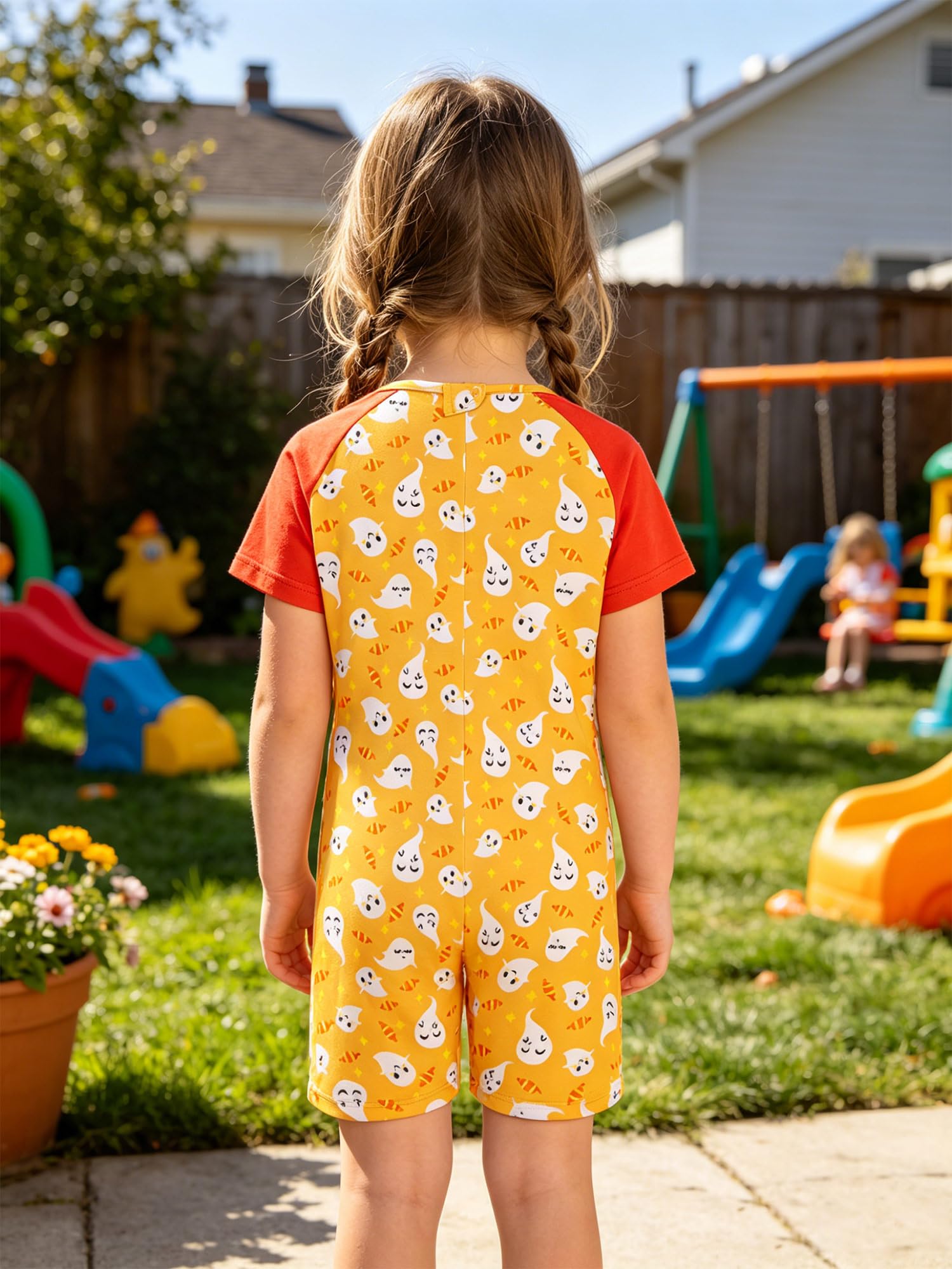 Freebily Ropa Adaptada para Niños Ropa Adaptada con Necesidades Especiales Mono Antideslizante Mono De Color Liso Cuello Redondo Casual