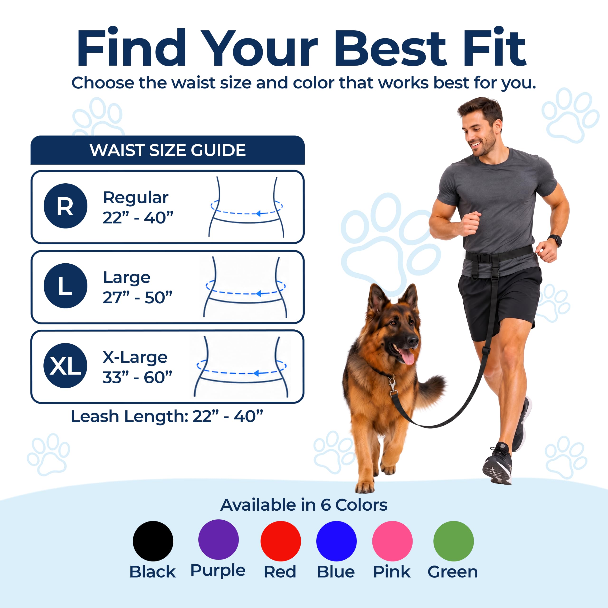 The Buddy System Wyprodukowano w USA regulowana smycz bez użycia rąk, idealna do biegania, regularnego systemu dla psów, XL, czarna od The Buddy System