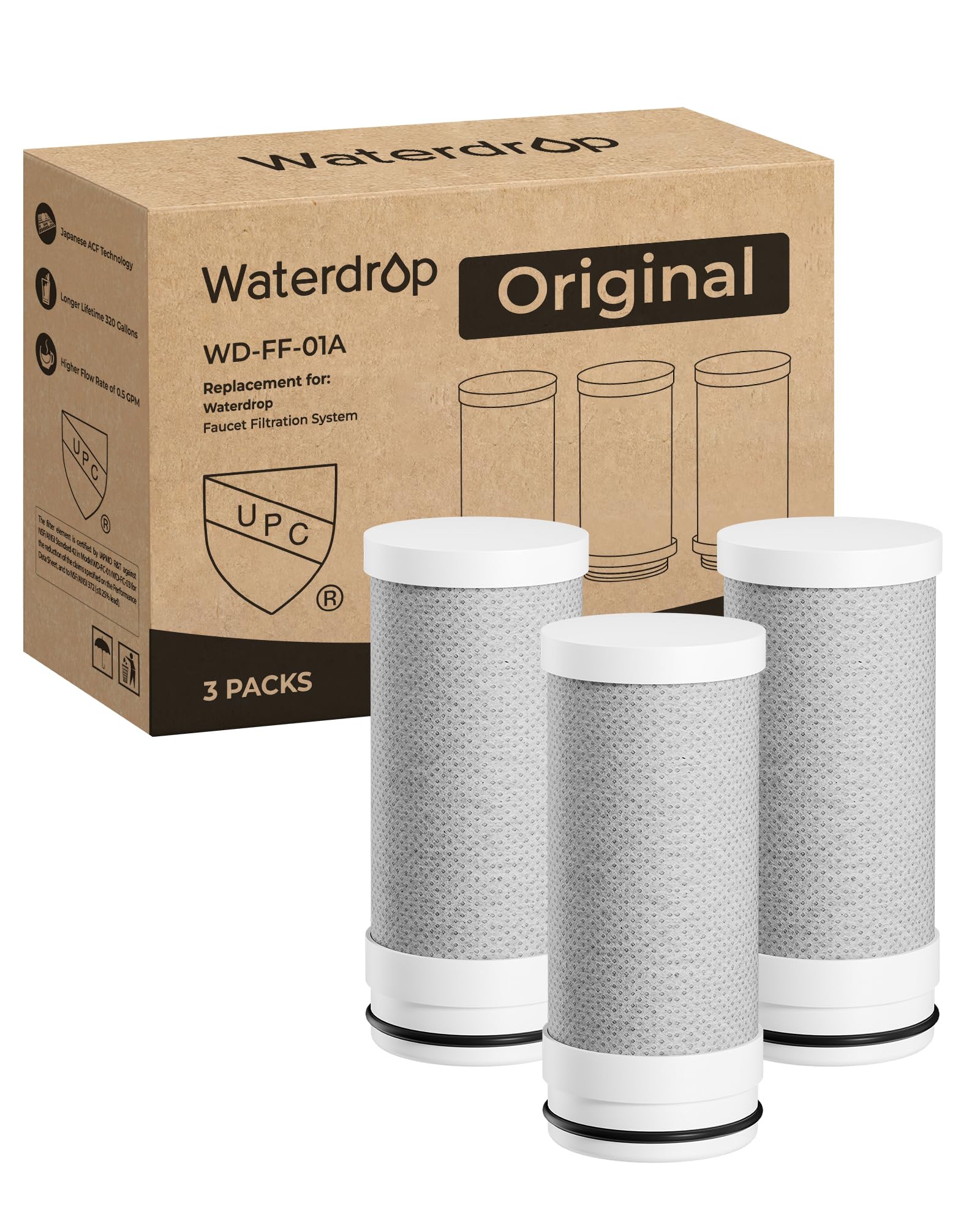 [Original] Waterdrop FF-01A Faucet Water Filter Replacement for WD-FC-01
