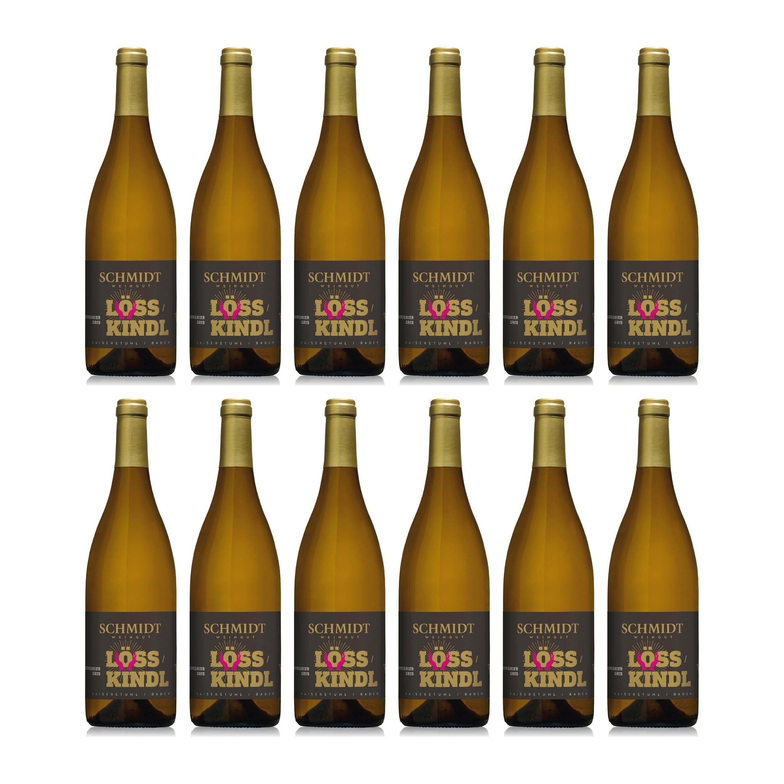 Weingut Schmidt LÖSS KINDL Souvignier Gris Trocken Weisswein Weiss BIO Deutschland inkl. FeinWert E-Book (12 x 0.75 l)