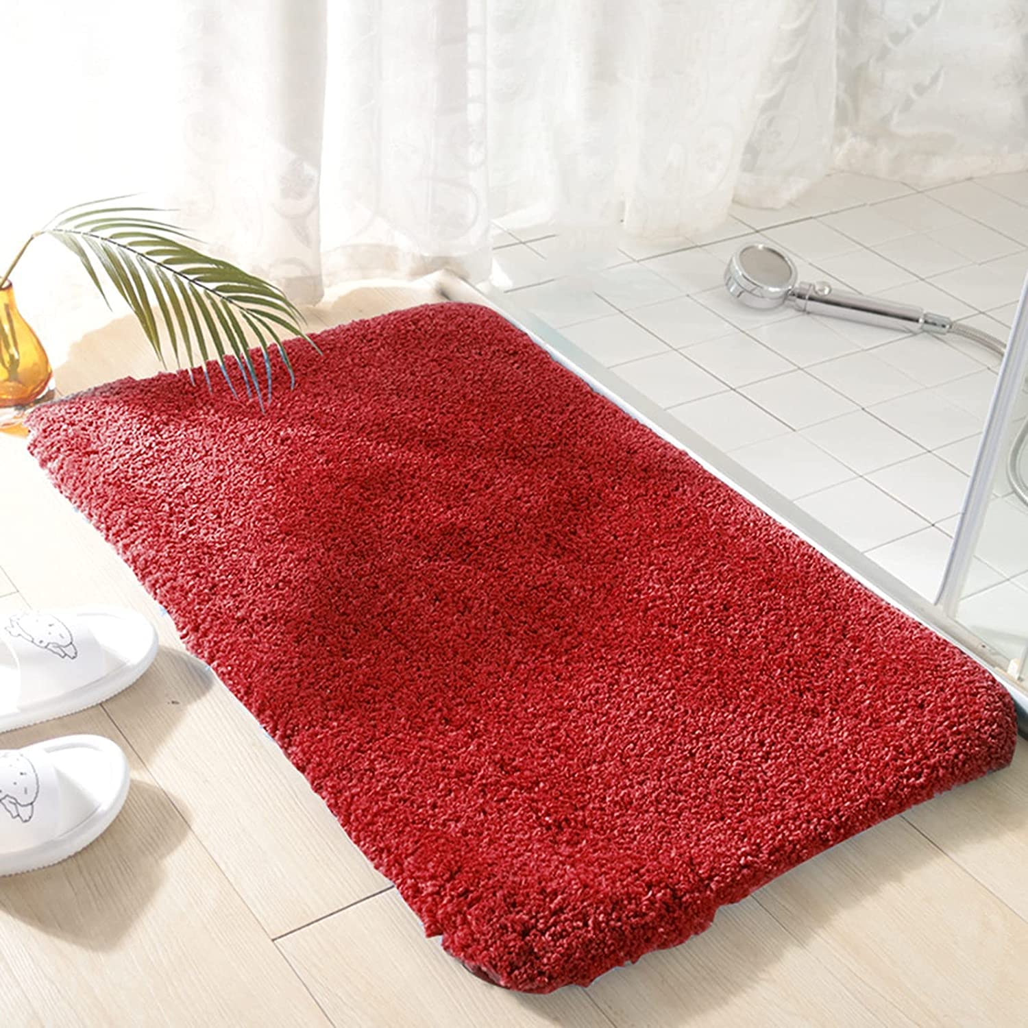Tappetino Doccia Morbido Peluche Assorbente Tappeti Bagno Lavabile in Lavatrice Camera da Letto Bagno Doccia Tappeto,6,60 * 90CM
