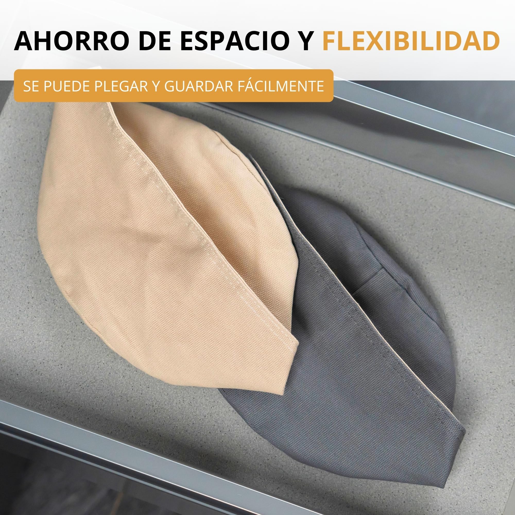 Westmark Bolsa de pan ovalada – Cesta de pan de tela para pan, bollos, bollería y fruta – Panera moderna de algodón – Beige claro/Beige, 25 x 18 cm