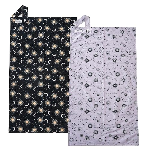 Cambiador de pañales para bebé, cambiador portátil lavable, cambiador de viaje plegable para bebé, recién nacidos, regalos de ducha, paquete de 2