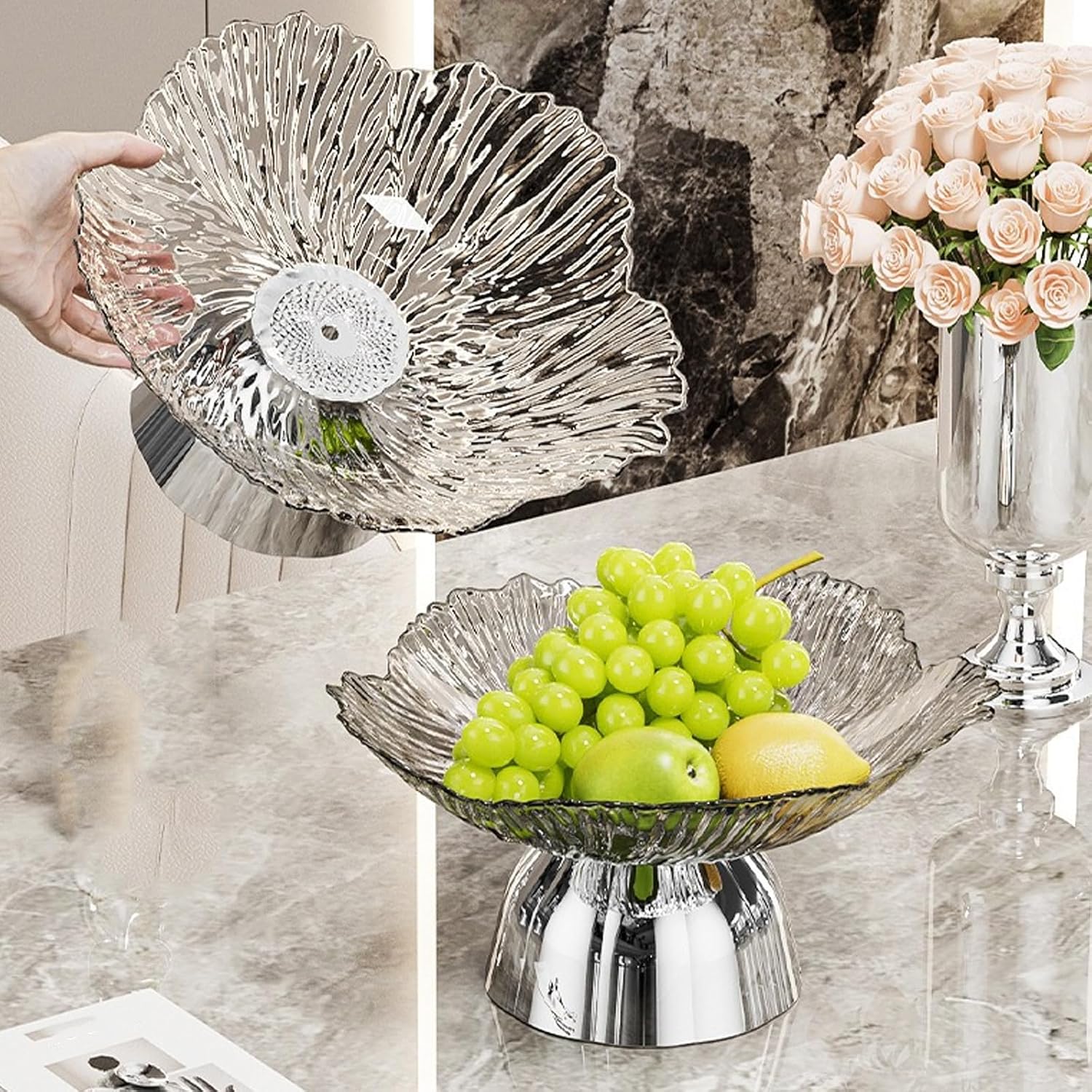 Practical Elevated Tray Serving Featuring Stylish Color and Stable for Family Gatherings Display