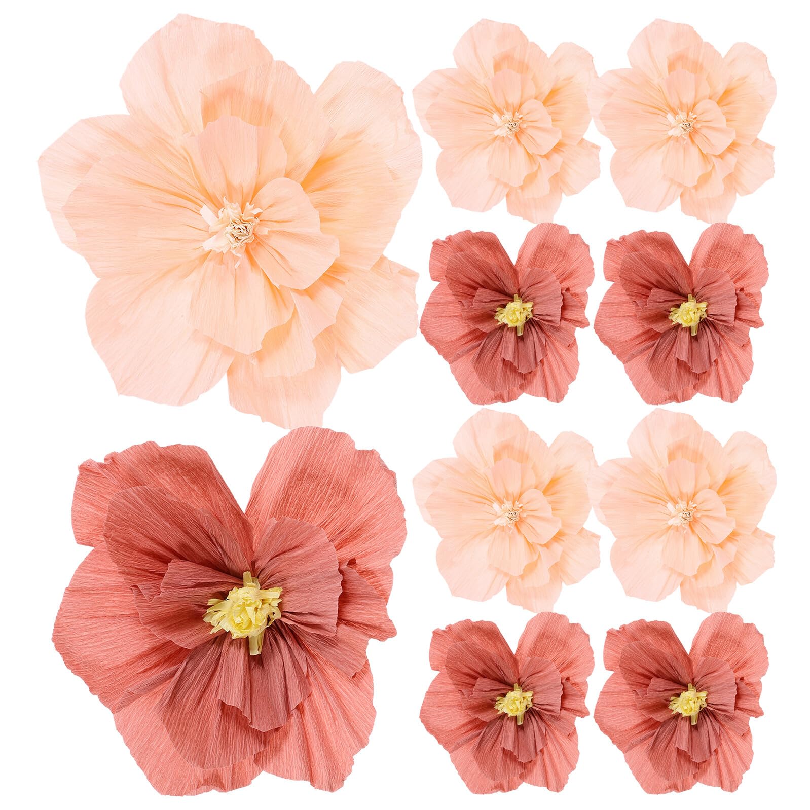 Flores de papel faciles de instalar NUOBESTY para tapar paredes
