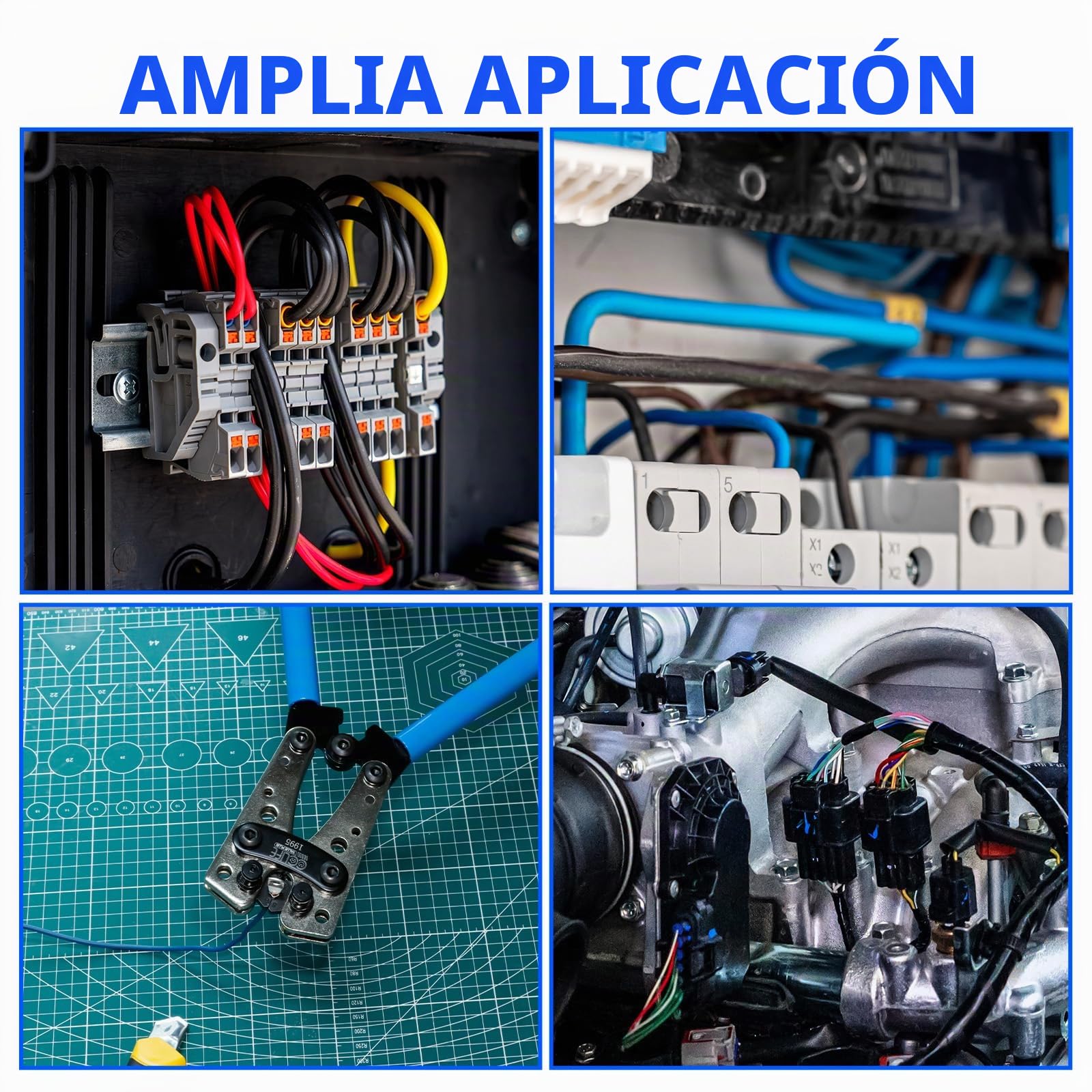 CCLIFE Crimpadora Terminales Electricos Alicates 6-50 mm² (AWG 10-0)