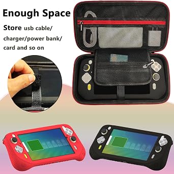 Silicone Cover and Carry Case Logitech G Cloud Gaming Compatible Handheld Screen Protector for Logitech G Cloud Console Accessories Black/Black