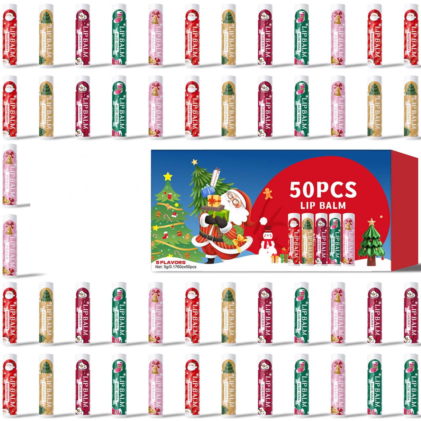 Christmas Lip Balm Set, Deep Hydrating Lip Moisturizing Brightens Lip Color