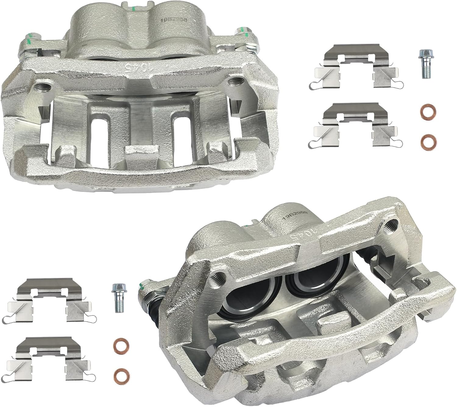 Autoround 19B2958 19B2959 Front Disc Brake Caliper Assembly with Bracket fit for Honda 05-10 Odyssey/ 07-16 CR-V/ 12-15 Crosstour/ 10-11 Crosstour, Acura 07-12 RDX, Both Driver Passenger Side