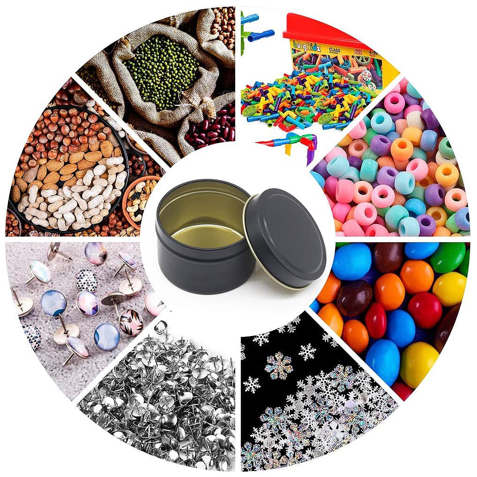 24 Pezzi Contenitori per Candele, 120ml Barattoli di Latta per Candele, Fai Da Te Barattoli per Candele con Coperchi, per la produzione di candele