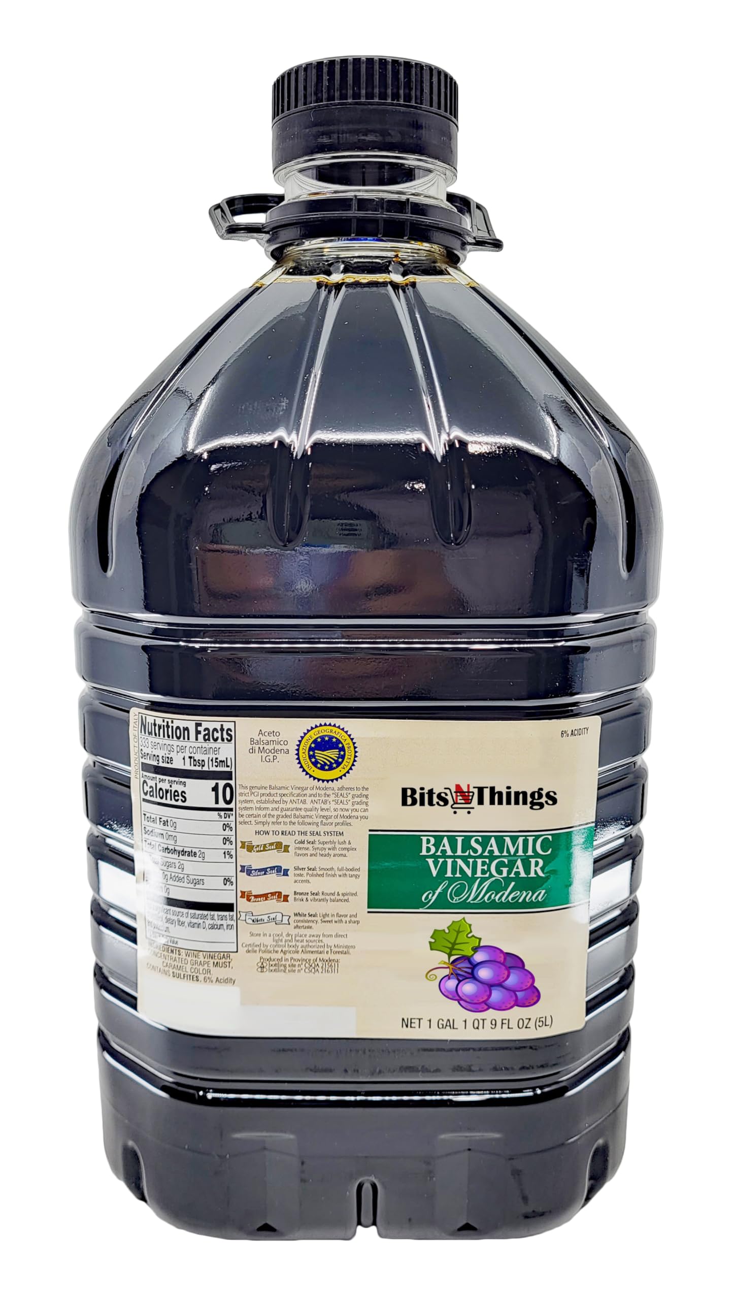Balsamic Vinegar of Modena | Bits N Things | 169 Oz. (5L) Resealable Bottle