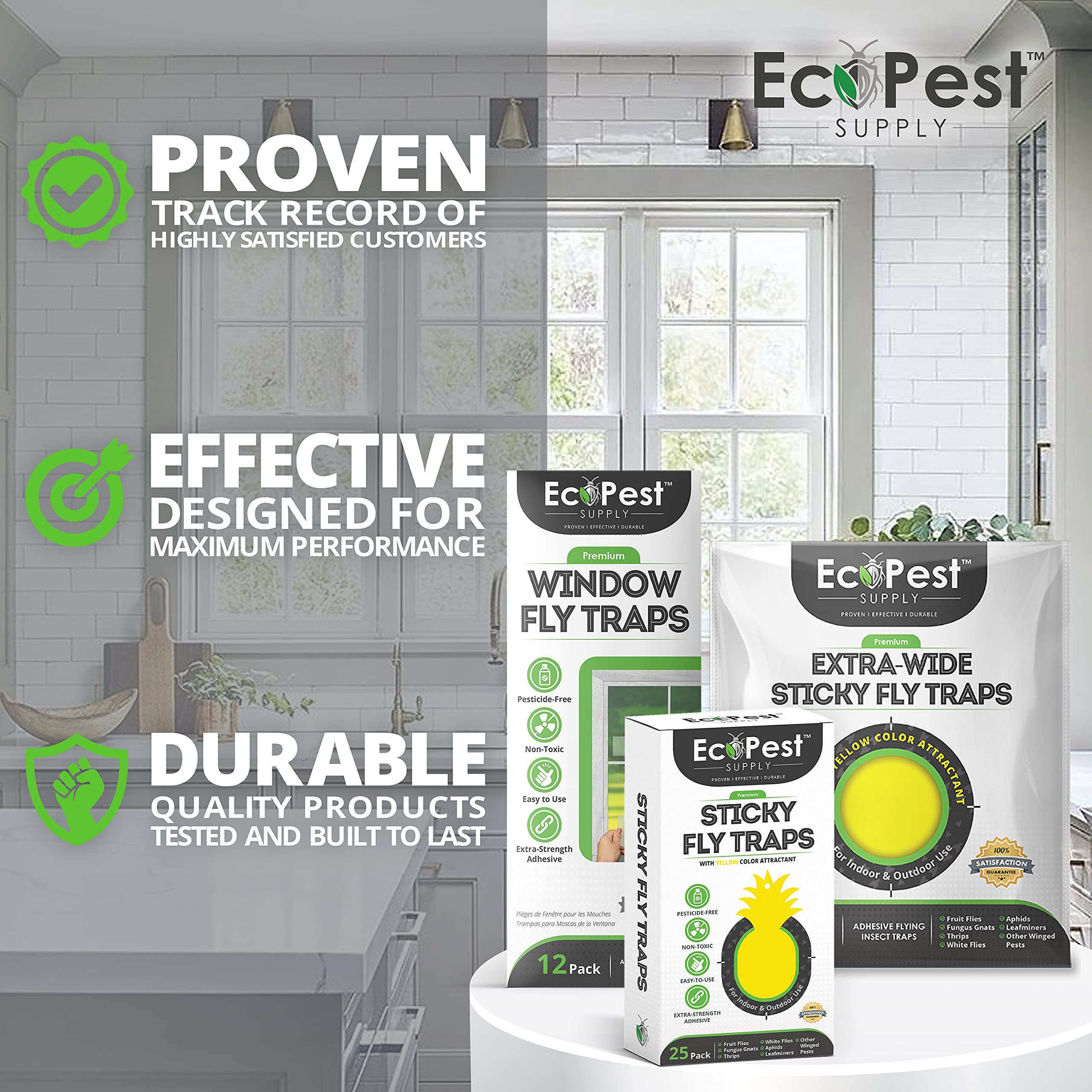 Sticky Fruit Fly and Gnat Traps 12 Pack Yellow Fly Paper Trap for