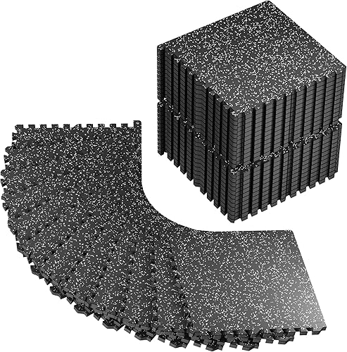 Miniatura 18 de PRAISUN Suelo de Gimnasio de Goma Más Grueso de 0.6 Pulgadas para Gimnasio en Casa, 12 Piezas 48 Pies Cuadrados Alfombrillas de Entrenamiento