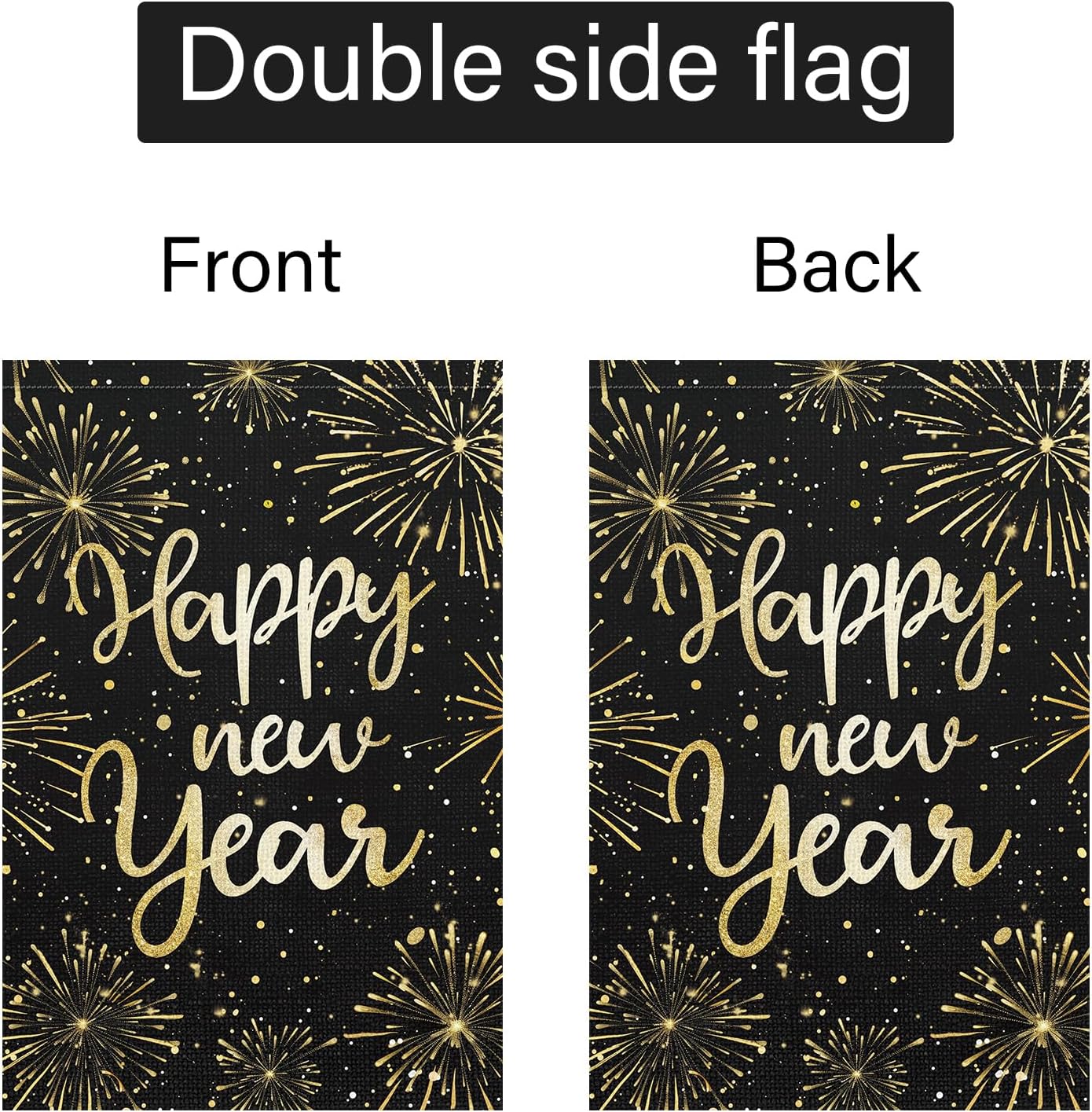 Louise Maelys New Year Garden Flag Firework Welcome 12x18 Inch Double Sided Winter Party Christmas Xmas Holiday Seasonal Small Burlap Yard Sign Outside Outdoor House Decoration - Image 6